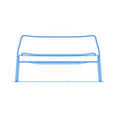 Furniture Outdoor Lounge Blu Dot Hot Mesh Settee Line Tracing Svg Vector, Free Vectors File